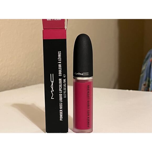 MAC - Powder Kiss Liquid Lipcolor, 986 MAKE IT FASHUN! 0.17 fl oz. - Picture 1 of 3